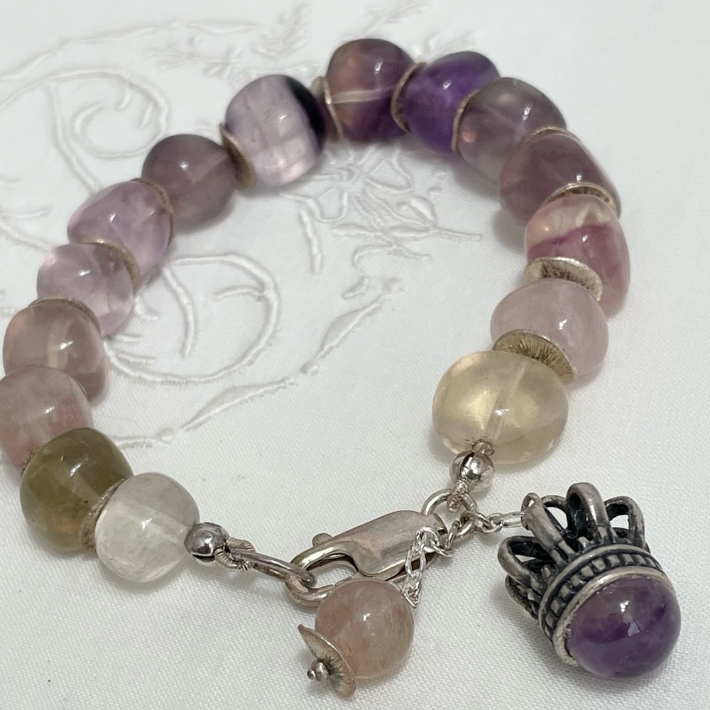 Amethyst and Sterling silver bracelet